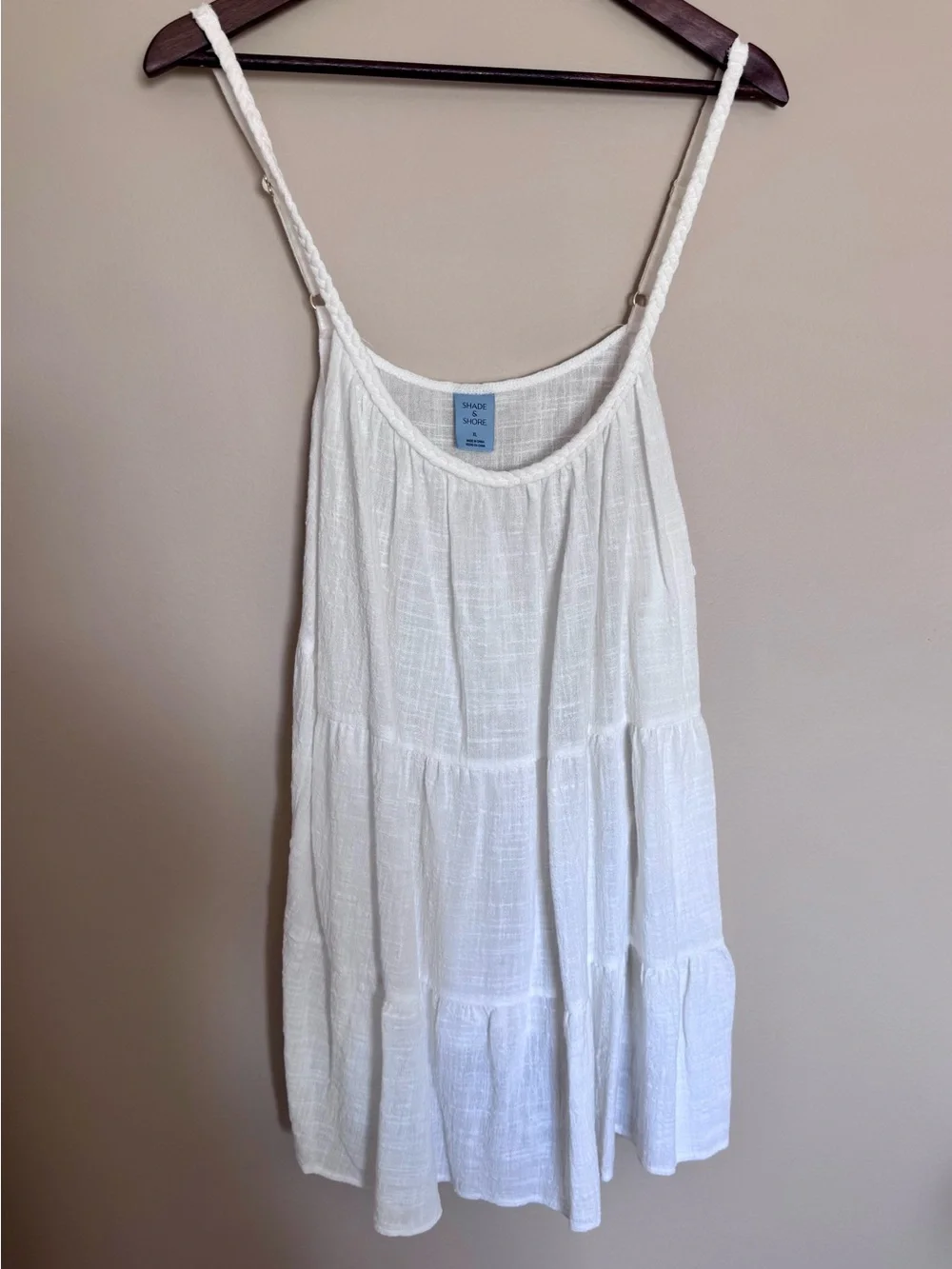 Shade & Shore Breezy White Tiered Swim Coverup - Picture 2 of 6